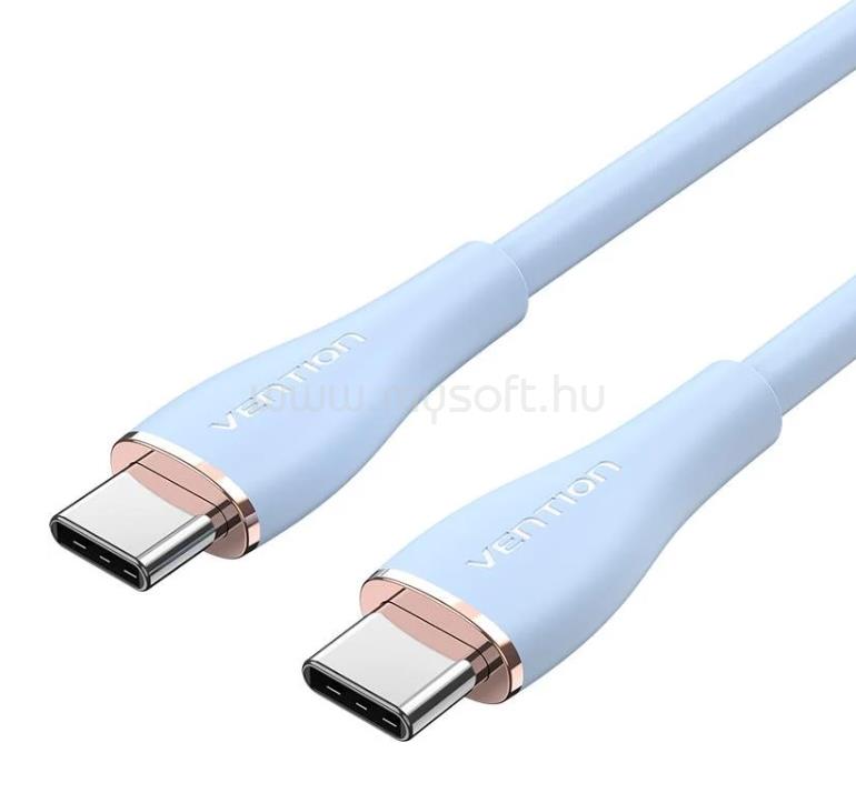 VENTION USB-C 2.0/M -> USB-C 2.0/M 5A,szilikon 1,5m kábel (kék)