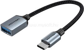 VENTION USB-C 3.0/M ->  USB-A/F,0,15m OTG alu kábel (szürke) CCXHB small