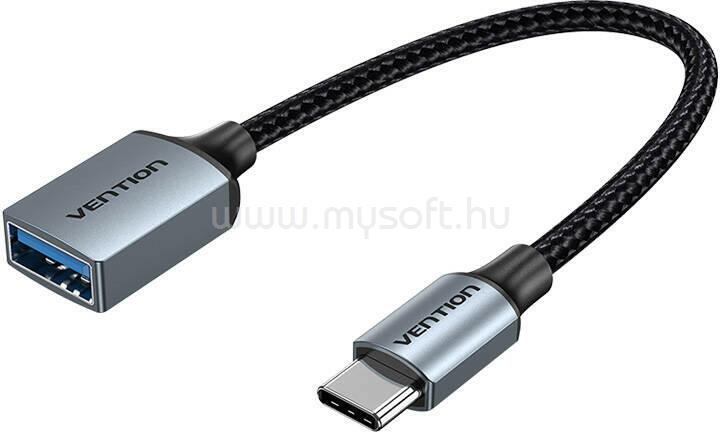 VENTION USB-C 3.0/M ->  USB-A/F,0,15m OTG alu kábel (szürke)