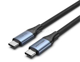 VENTION USB-C 4.0/M -> USB-C 4.0/M szövet 5A,alu (szürke) 1m kábel TAVHF small