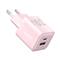 VENTION USB-C+A (30W/30W, 2-portos, pink, GaN), töltő FEQP0-EU small
