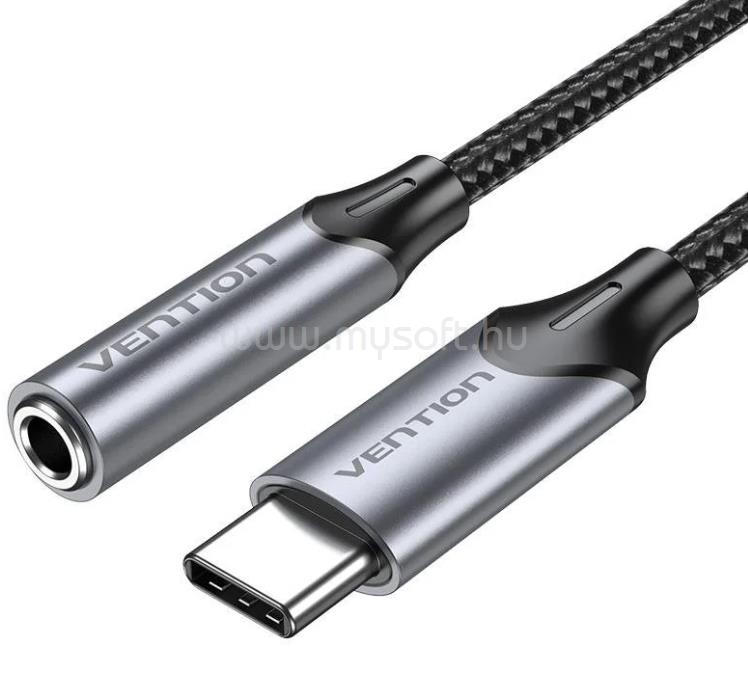 VENTION USB-C/M -> 3.5mm/F 0,1m kábel (szürke)