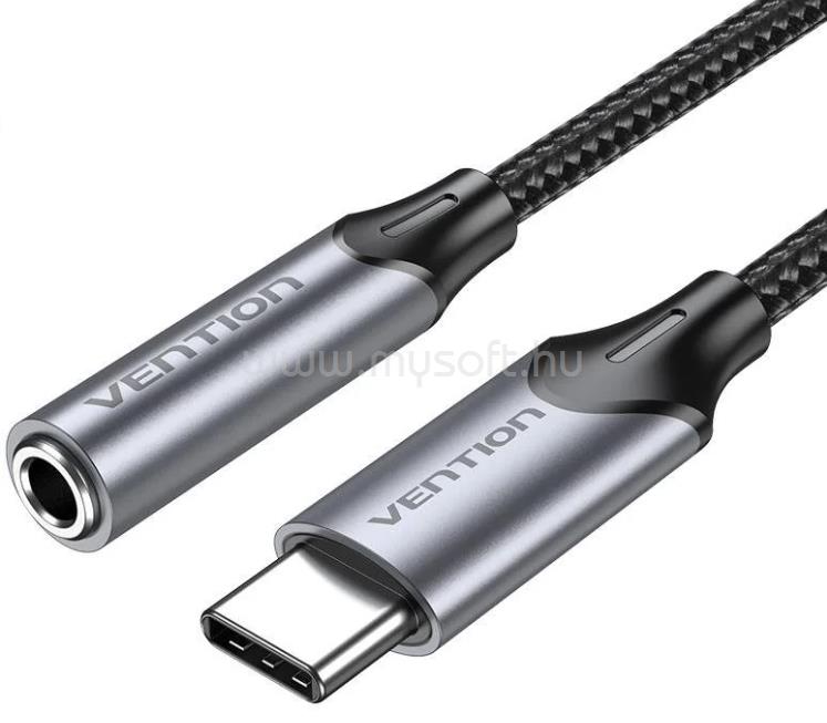 VENTION USB-C/M -> 3.5mm/F 1m kábel (szürke)