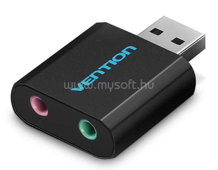 VENTION USB külső fém hangkártya (fekete)