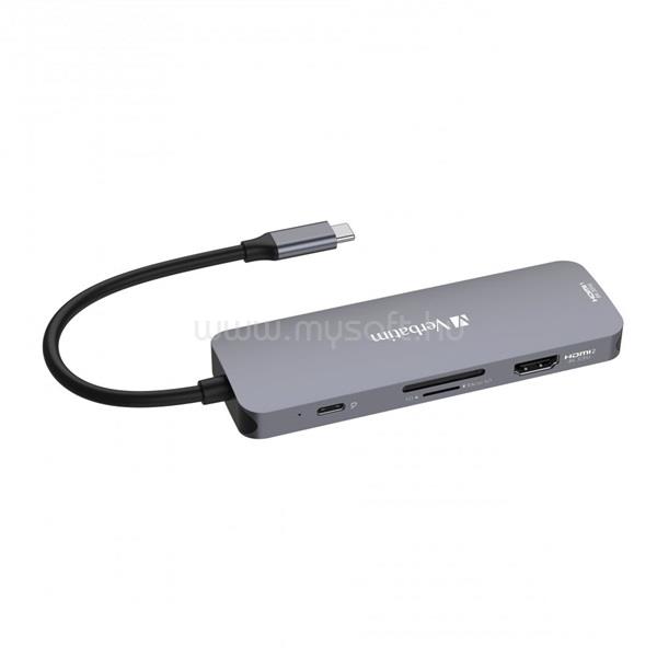 VERBATIM 32151 USB-C Pro Multiport CMH-08 8in1 ezüst HUB