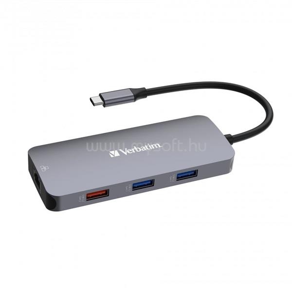 VERBATIM 32152 USB-C Pro Multiport CMH-09 9in1 ezüst HUB