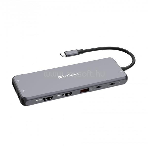 VERBATIM 32153 USB-C Pro Multiport CMH-13 13in1 ezüst HUB