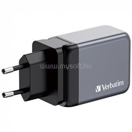 VERBATIM 32201 GNC-65 GaN Charger 65W USB Type-A + 2xType-C hálózati töltő adapter VERBATIM_32201 small