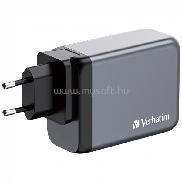 VERBATIM 32204 GNC-200 GaN Charger 200W USB Type-A + 3xType-C hálózati töltő adapter