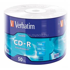 VERBATIM 43787 CD-R 700MB/52x/extra protection írható felület/egyszer írható CD 50db/csomag VERBATIM_43787 small