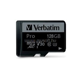 VERBATIM 47044 micro SDXC 128GB Pro UHS-3 Class 10 memóriakártya + adapter VERBATIM_47044 small