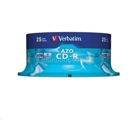 VERBATIM 80'/700MB 52x CD lemez Crystal (AZO) hengeres 25db/cs VERBATIM_43352 small