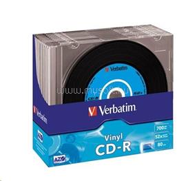 VERBATIM 80'/700MB 52x CD lemez Vinyl slim tokos 10db/cs VERBATIM_43426 small