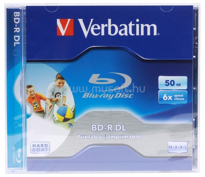 VERBATIM BD-R DL 50GB 6x dupla rétegű Blu-Ray lemez nyomtatható
