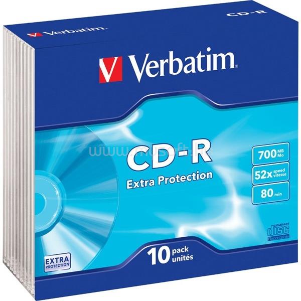 VERBATIM CDV7052V10DL  CD-R DataLife slim tok 10db/csomag