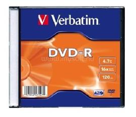 VERBATIM DVD-R 4.7GB 16x DVD lemez slim tok VERBATIM_ small