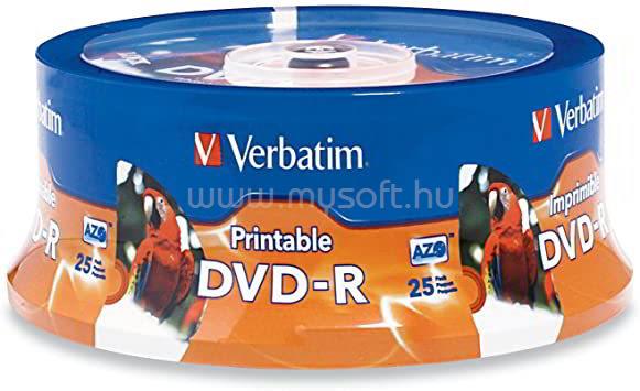 VERBATIM DVD-R 4.7GB X16 PRINTABLE (CAKE 25)