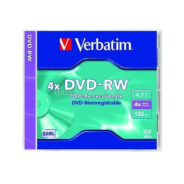 VERBATIM DVD-RW 4,7GB 4X  normál tokos DVD lemez