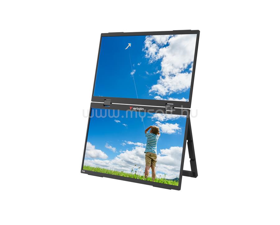 VERBATIM Essentials hordozható dupla Monitor