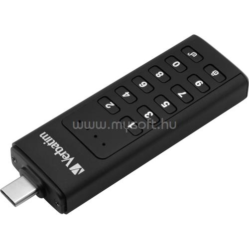 VERBATIM KEYPAD SECURE USB 3.1 USB-C 128GB pendrive