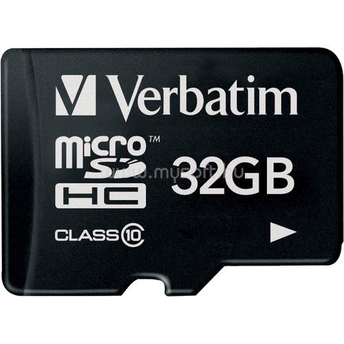 VERBATIM MICRO SDHC CARD 32GB CLASS10 READ 10MB/S WRITE 10MB/S