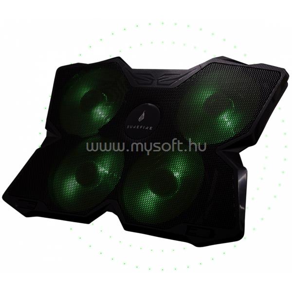 VERBATIM SUREFIRE Gamer Notebook Hűtő 48818 (Bora Gaming Laptop Cooling Pad Green)