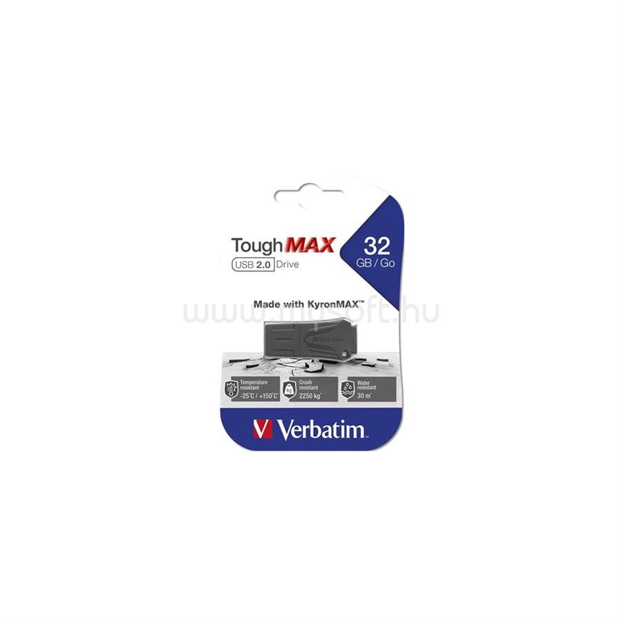 VERBATIM ToughMAX USB 2.0 32GB pendrive (fekete)