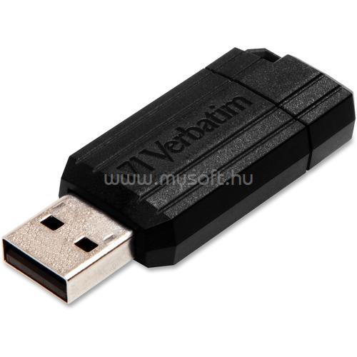 VERBATIM USB DRIVE 2.0 PIN STRIPE 8GB BLACK READ UP TO 11MB/SEC