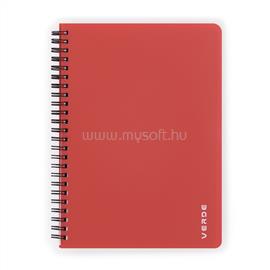 VERDE A5 60 lapos PP tégla vonalas spirálfüzet 8-871 small