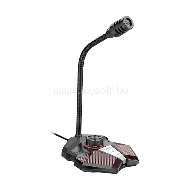 VERTUX CONDOR USB mikrofon (Plug & Play, flexibilis, USB-C, 3,5mm port, 1,5m kábel, fekete)