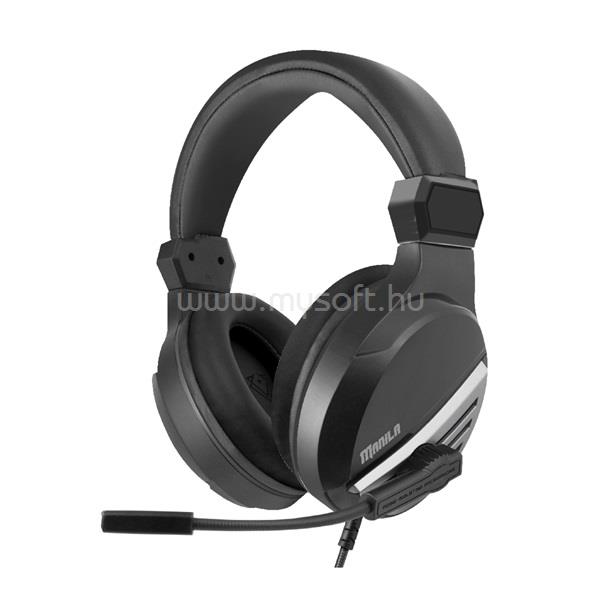 VERTUX MANILA 7.1 headset (50mm driver,flexibilis, mikrofon, 3,5mm Jack, Multi-platform, RGB LED, fekete)