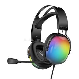 VERTUX SIRIUS 7.1 headset (50mm driver, hangerőszabályzó, flexibilis mikrofon, USB 3.0, RGB LED, fekete) SIRIUS small