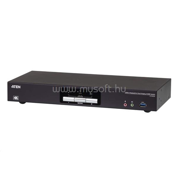 VEZ Aten KVM Switch - CS1942DP (2-Port USB 3.0, 4K DisplayPort Dual Display, fekete)