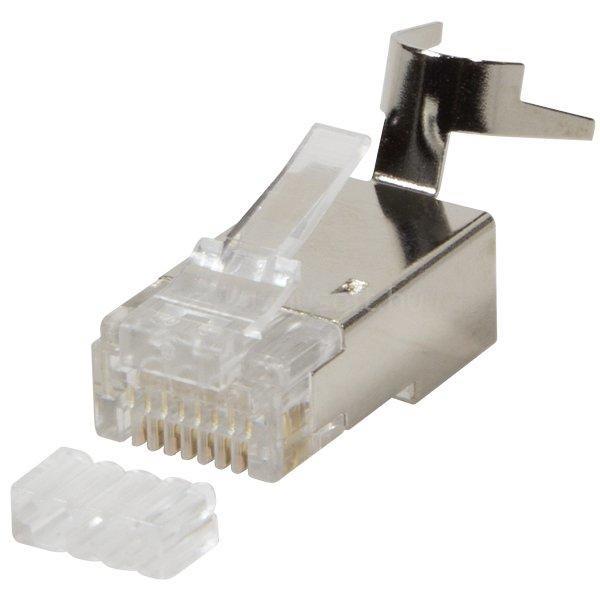 VEZ RJ45 csatlakozó Cat6, Cat6A, Cat7, Cat7A kábelre, árnyékolt, 10db/csomag