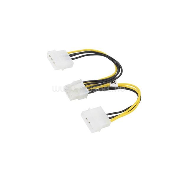 VEZ Tápkábel - 93241 (Y tápkábel, 2 x 5,25 MOLEX M -> 8 pin PCI Express átalakító)