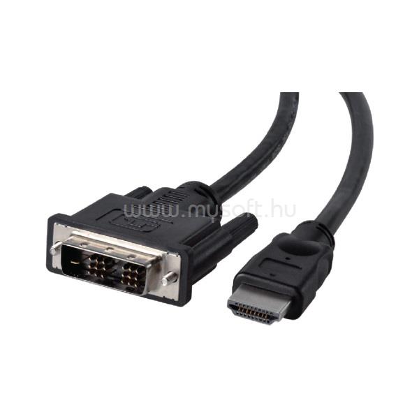 VEZ Value Kábel - 11.99.5522 (DVI-HDMI apa/apa, fekete, 2m)