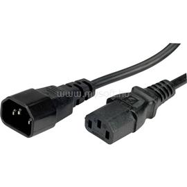 VEZ Value Tápkábel - 19.99.1510 (Monitor / Szünetmentes tápkábel, C13-C14, fekete, 1m) VEZ_19.99.1510 small