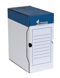 VICTORIA Archiválódoboz, A4, 150 mm, karton, kék-fehér 38072 small