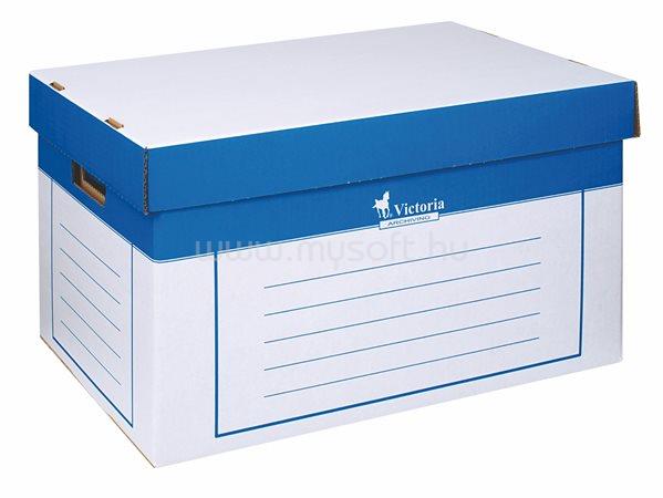 VICTORIA Archiválókonténer, 320x460x270 mm, karton, kék-fehér
