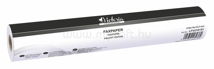 VICTORIA Faxpapír, 210 mm x 15 m x 12,5 mm