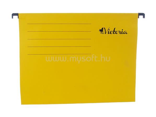 VICTORIA Függőmappa, karton, A4, sárga