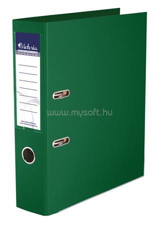 VICTORIA Iratrendező, 75 mm, A4, PP/PP, élvédő sínnel, "Premium", zöld
