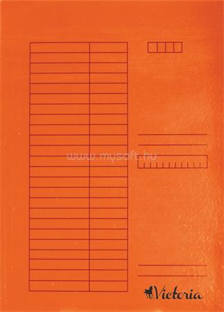 VICTORIA Pólyás dosszié, karton, A4, narancs
