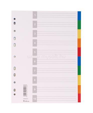 VICTORIA Regiszter, műanyag, A4, 10 részes, színes