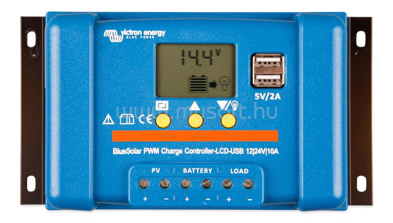 VICTRON ENERGY BlueSolar PWM 10A töltésszabályzó 12/24V USB