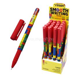 VINSON Golyóstoll kupakos, 0,7mm A16 vegyes test displ 20 db/display VINSON_59099 small