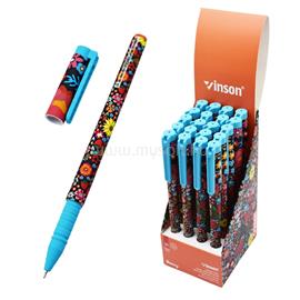 VINSON Golyóstoll kupakos, 0,7mm Berry A186 vegyes test displ 20 db/display VINSON_59106 small