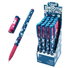 VINSON Golyóstoll kupakos, 0,7mm Flower A18 vegyes test displ 20 db/display VINSON_59098 small