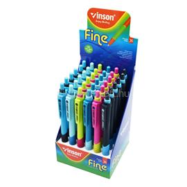 VINSON Golyóstoll nyomógombos 0,7mm 5237 Fine vegyes displ 36 db/display GTVIN5237F36D small