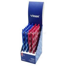 VINSON Golyóstoll nyomógombos 0,7mm Graphic F12 vegyes test displ 24 db/display VINSON_59119 small